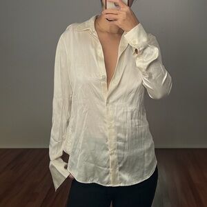 Theory Stretch Silk Perfect Fitted Shirt